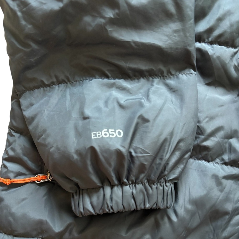 Eddie Bauer Mens Down Jacket Size Small Wide Channel Hooded EB650 Puffer Gray - Picture 3 of 6